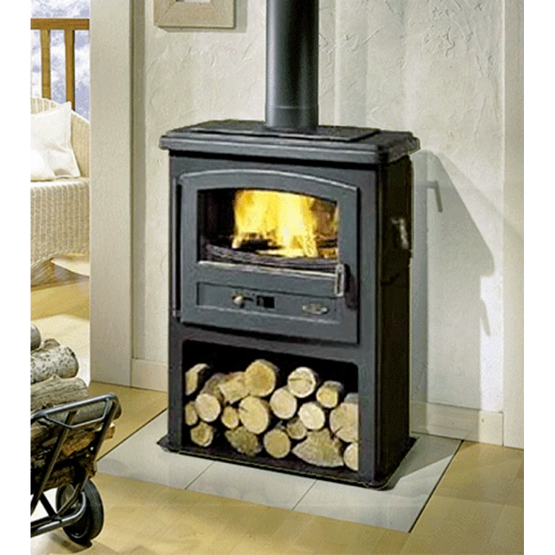 ECO Emaillée 8,5 Kw Réserves De Bûches - Poêle à Bois GODIN 1 ECO Emaillée 8,5 Kw Réserves De Bûches - Poêle à Bois GODIN