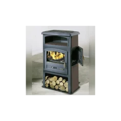 ECO Emaillée 8,5 Kw Réserves De Bûches Et étuves - Poêle à Bois GODIN