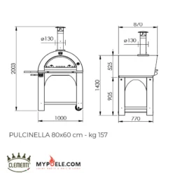 PULCINELLA GAZ - Four à Pizza à Gaz Clementi -Hawa Soldes Magasin four pizza gaz pulcinella 3