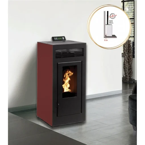 MARINA 11 Kw - Pack Poêle + Conduit Vertical 80/125 - Sortie Concentrique Sur Le Dessus - INTERSTOVES -Hawa Soldes Magasin pack poele conduit vertical concentrique marina 11