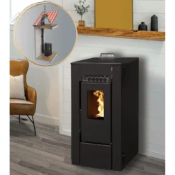 PACK POÊLE À GRANULÉS LINA 8 KW + Conduit Vertical 80/125 - INTERSTOVES