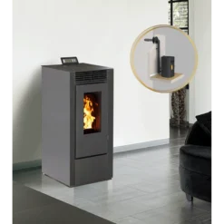 MARINA 11kw - PACK Poêle + Conduit Ventouse - INTERSTOVES -Hawa Soldes Magasin pack poele ventouse marina 11 2