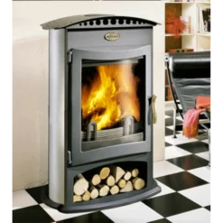 Brûlhaut 14kw - Porte Et Vitre Galbées - Bûcher - Poêle à Bois GODIN
