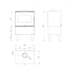 Pack Poêle à Bois + Conduit 150 ANDREA 10 KW - Poêle à Bois INTERSTOVES -Hawa Soldes Magasin poele bois interstoves pack andrea 10 3