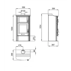 GIULIO 16 KW - Poêle à Bois STOVIA -Hawa Soldes Magasin poele bois stovia giulio 16 2