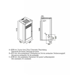 BEATRICE 15,4 Kw Canalisable - Poêle à Granulés EVA CALOR -Hawa Soldes Magasin poele granules eva calor beatrice 15 3