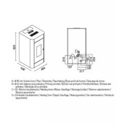 FRIDA 13 Kw Ventilé Hydraulique - Poêle à Granulés EVA CALOR -Hawa Soldes Magasin poele granules eva calor frida 12 5