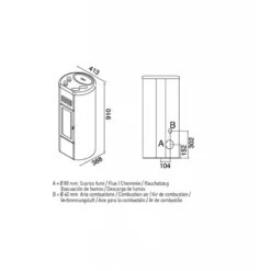 HEIDI 6,3 Kw - Poêle à Granulés EVA CALOR -Hawa Soldes Magasin poele granules eva calor heidi 6 5