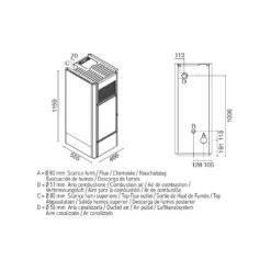INES 15,4 Kw Canalisable- Poêle à Granulés EVA CALOR -Hawa Soldes Magasin poele granules eva calor ines 15 canalisable 4