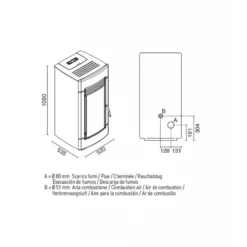 LAURA 13,5 Kw - Poêle à Granulés EVA CALOR -Hawa Soldes Magasin poele granules eva calor laura 13 4