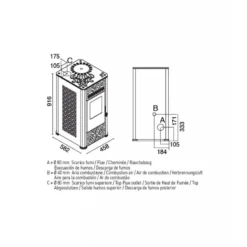 LUCILLA 9,5 Kw - Poêle à Granulés EVA CALOR -Hawa Soldes Magasin poele granules eva calor lucilla 9 6