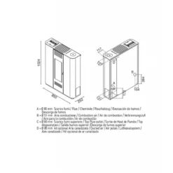 REBECCA 9,4 Kw - Poêle à Granulés Canalisable EVA CALOR -Hawa Soldes Magasin poele granules eva calor rebecca 10 4