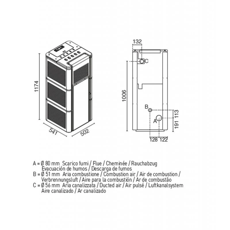 ZOE 15 Kw Canalisable - Poêle à Granulés EVA CALOR 4 ZOE 15 Kw Canalisable - Poêle à Granulés EVA CALOR – Image 4