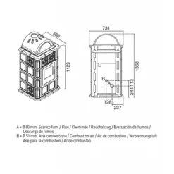 DIANA 13,5 Kw - Poêle à Granulés En Faïence EVA CALOR -Hawa Soldes Magasin poele granules faience eva calor diana 13 6