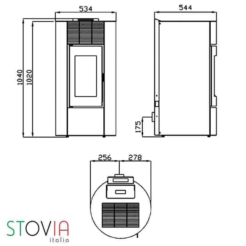 DINO 12 KW étanche - Poêle à Granulés STOVIA 4 DINO 12 KW étanche - Poêle à Granulés STOVIA – Image 4