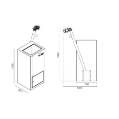 Réservoir Complémentaire De Stockage De Granulés - EVA CALOR -Hawa Soldes Magasin reservoir stockage granules eva calor2 2